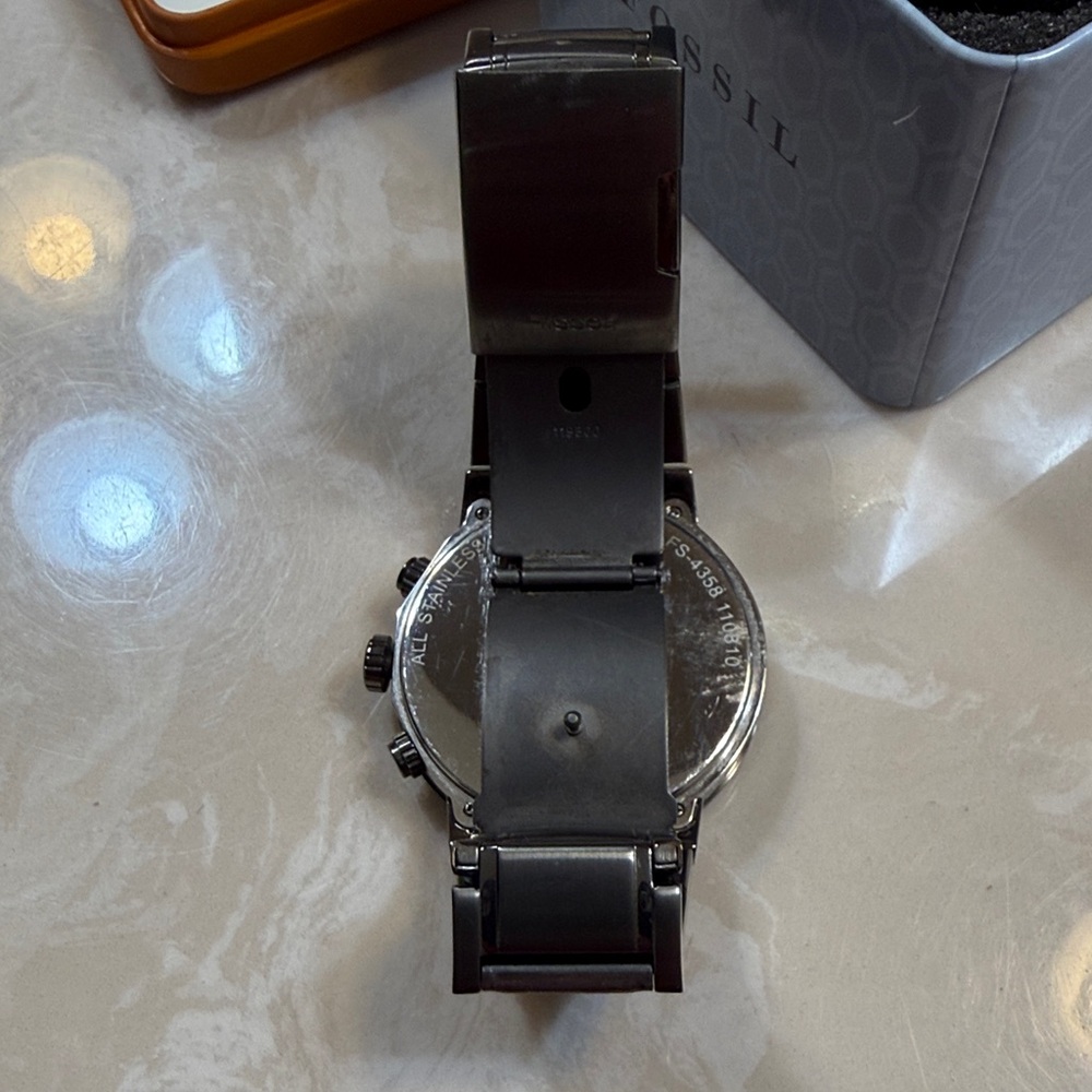 Fossil Dark Gray Chronograph Watch - Picture 5 of 11